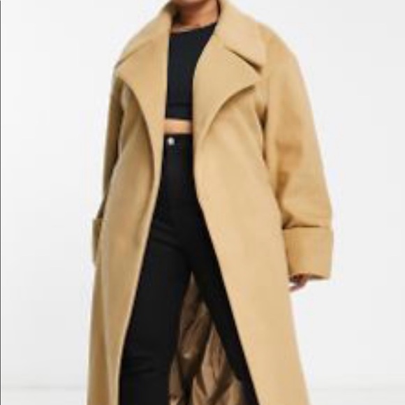 Plus size oversized light brown/camel trench coat NWT - Picture 2 of 7